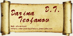 Darina Teofanov vizit kartica
